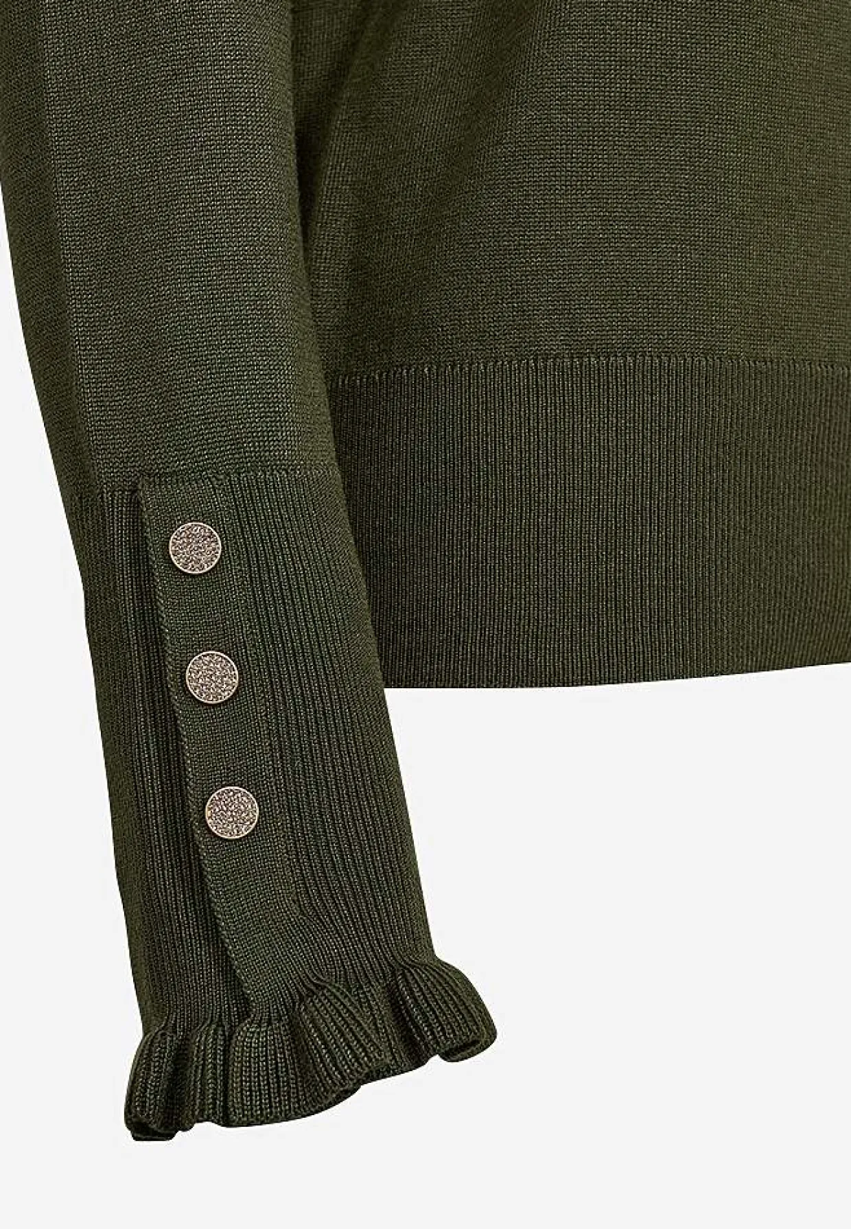 Fintstrikket trøje med knapper