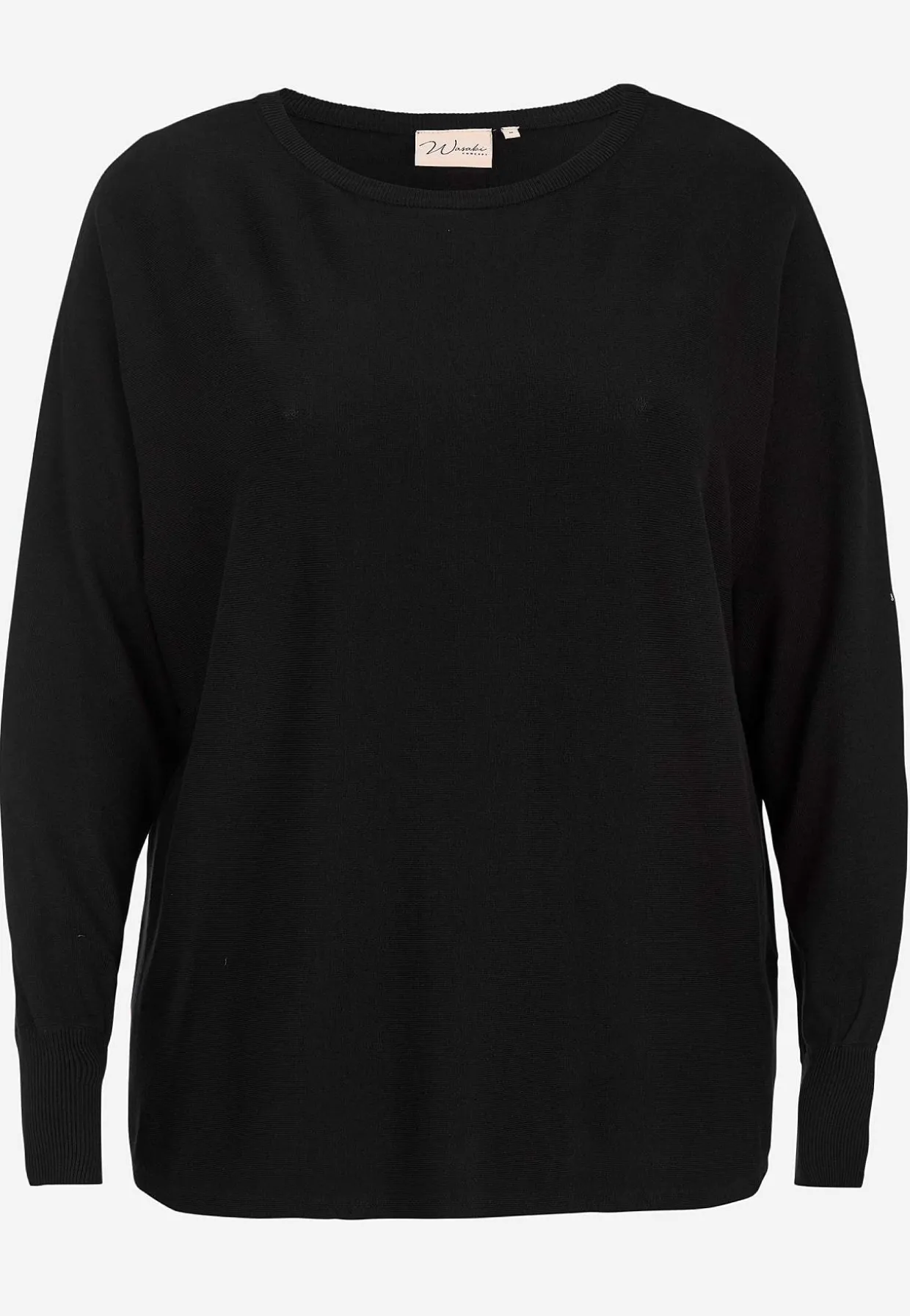 Fintstrikket trøje med knapper i ryggen