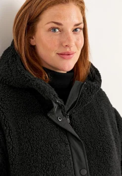 Fleecejakke med hætte