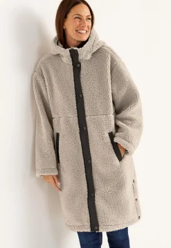 Fleecejakke med hætte