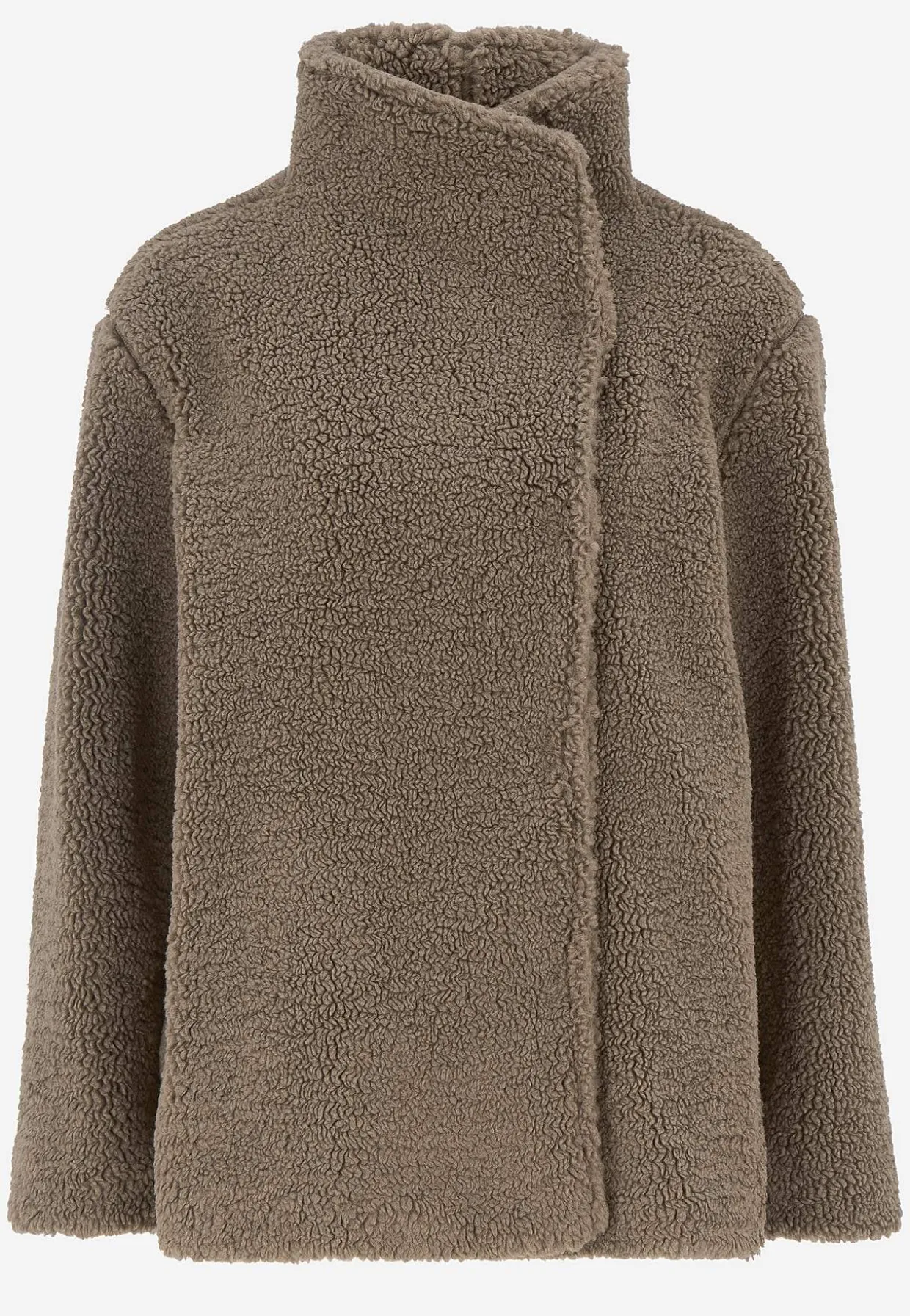 Fleecejakke med opretstående krave