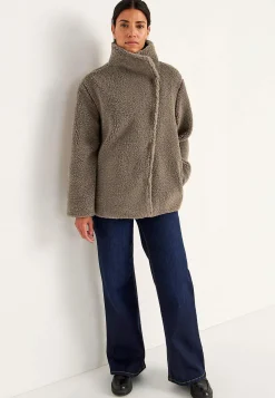 Fleecejakke med opretstående krave