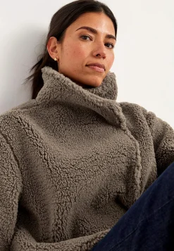 Fleecejakke med opretstående krave