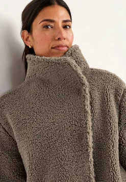 Fleecejakke med opretstående krave