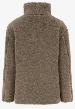 Fleecejakke med opretstående krave