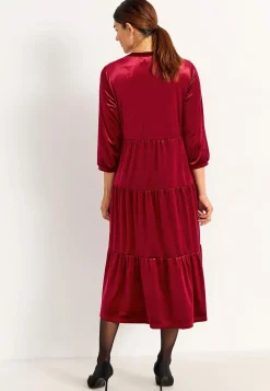 Fløjlskjole med volant