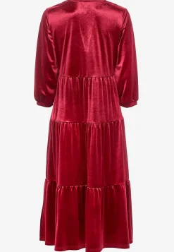 Fløjlskjole med volant