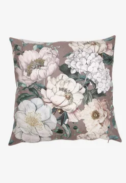 Fløjlspudebetræk med blomstermønster