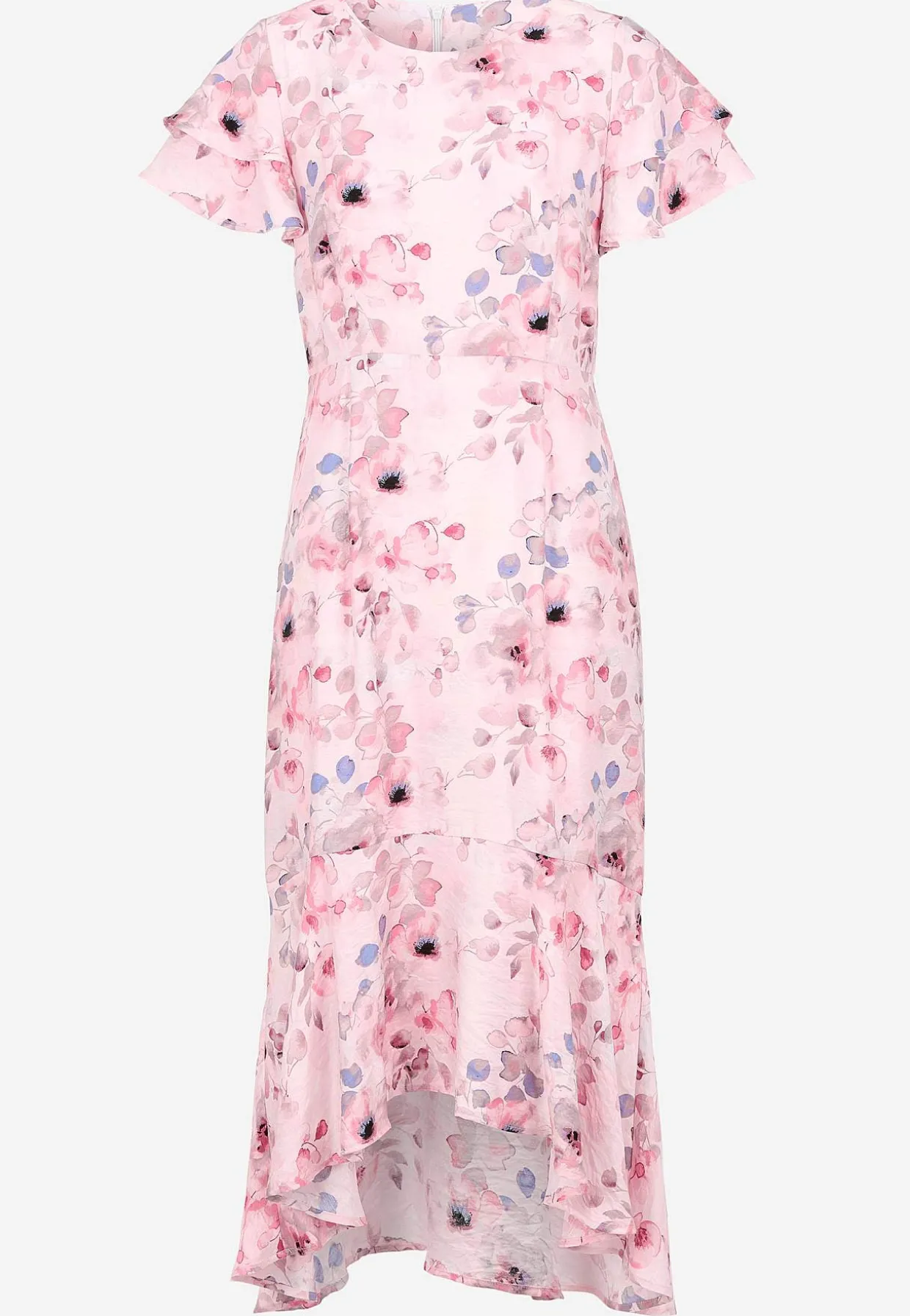 Flæsekjole med sommerfugleærmer