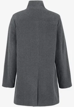 Frakke med opretstående krave