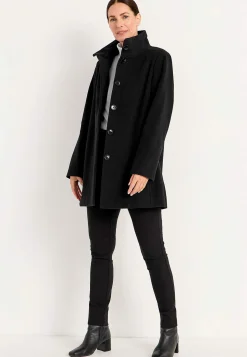 Frakke med opretstående krave