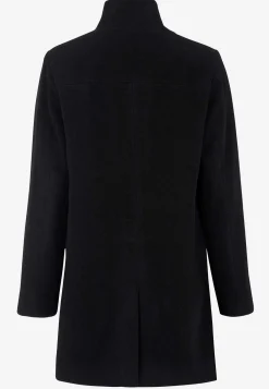 Frakke med opretstående krave