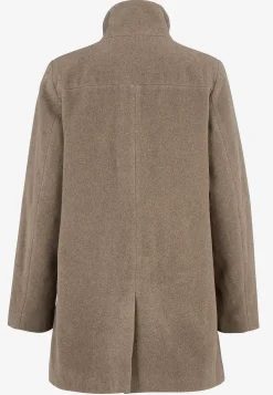 Frakke med opretstående krave