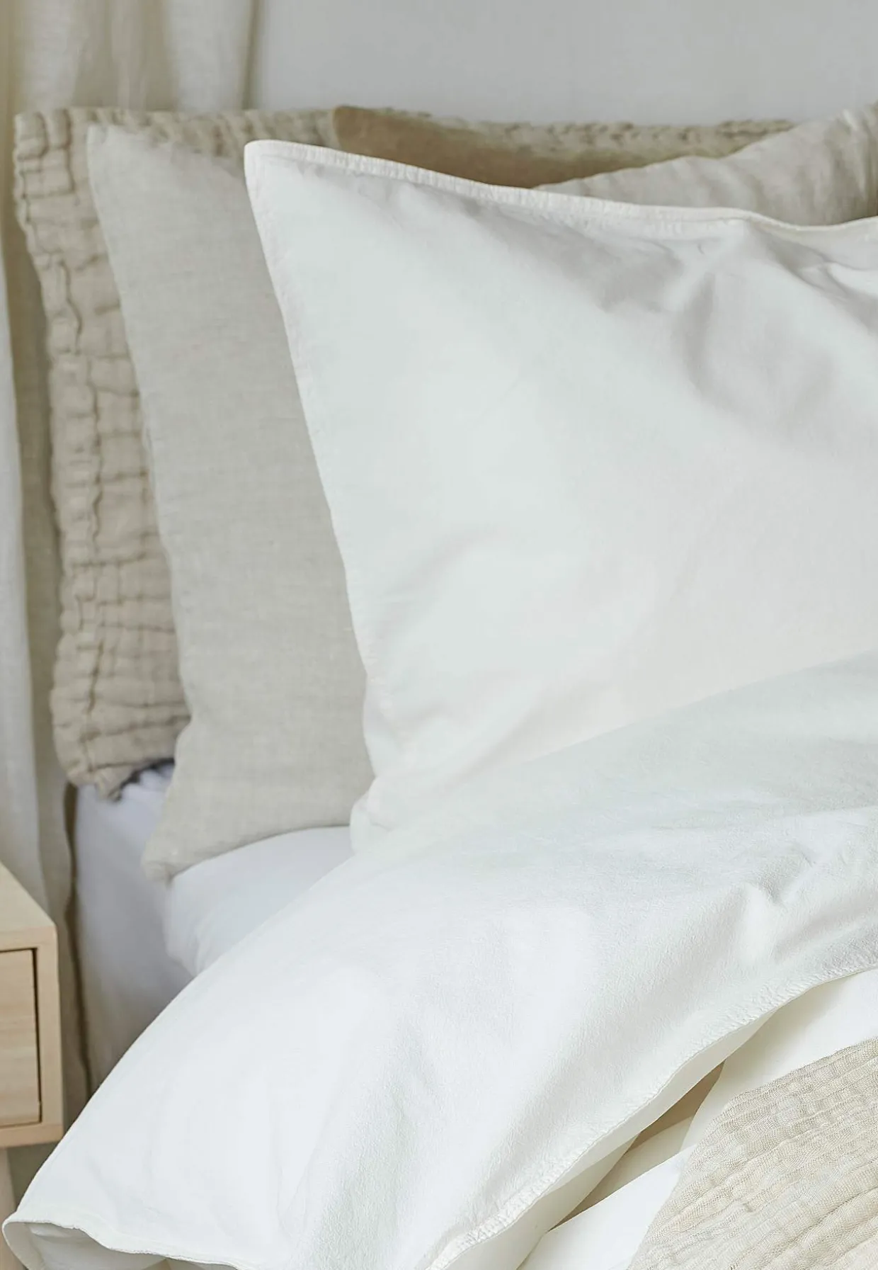 Garnfarvet sengesæt 150x210 cm