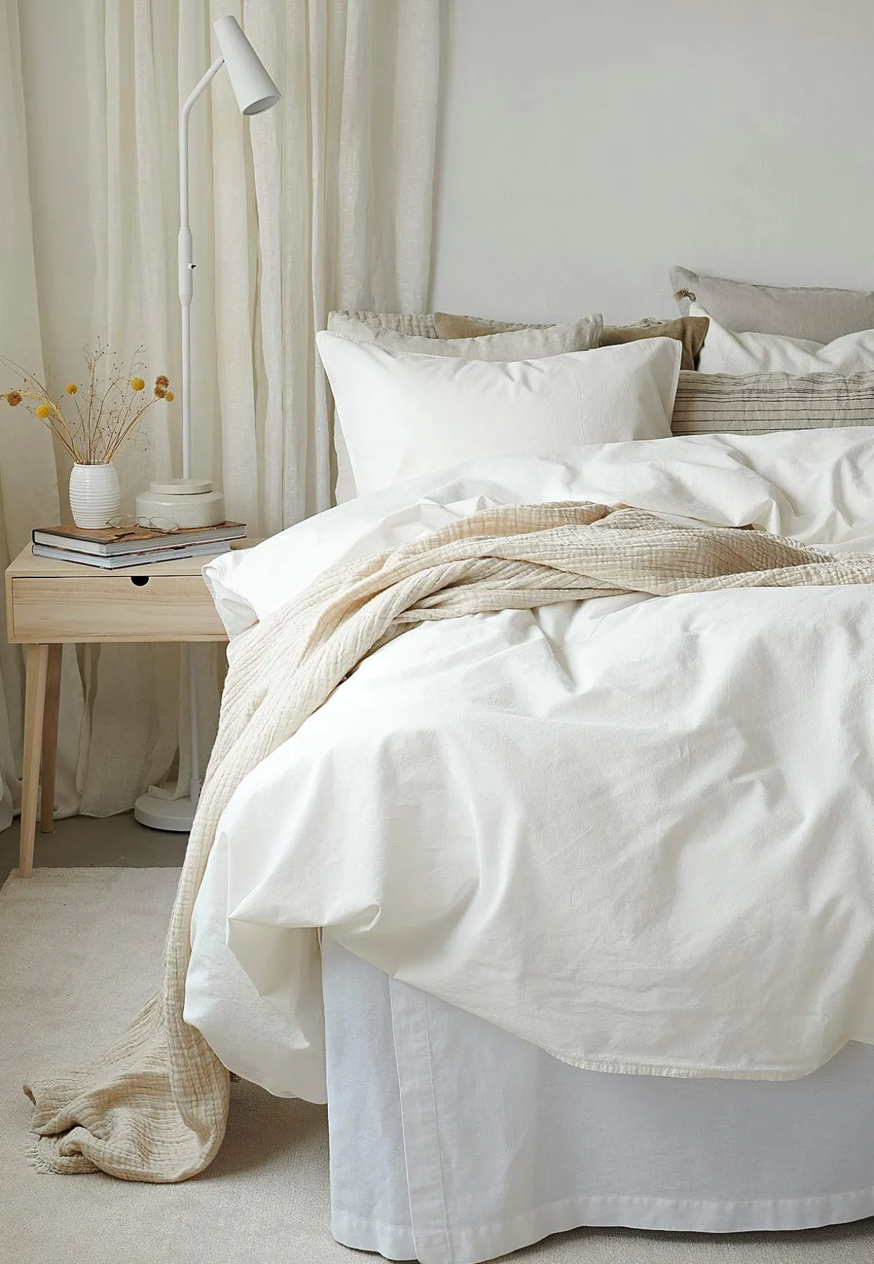 Garnfarvet sengesæt 150x210 cm