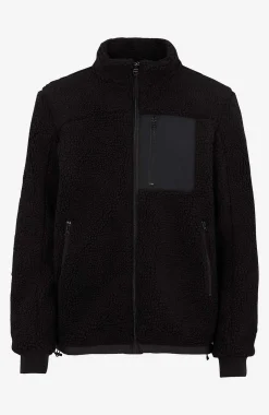 Helforet jakke i teddymateriale