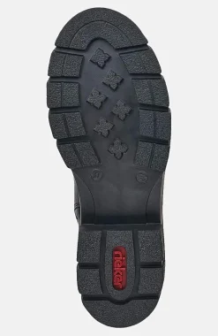 Høj skindstøvle med lynlås