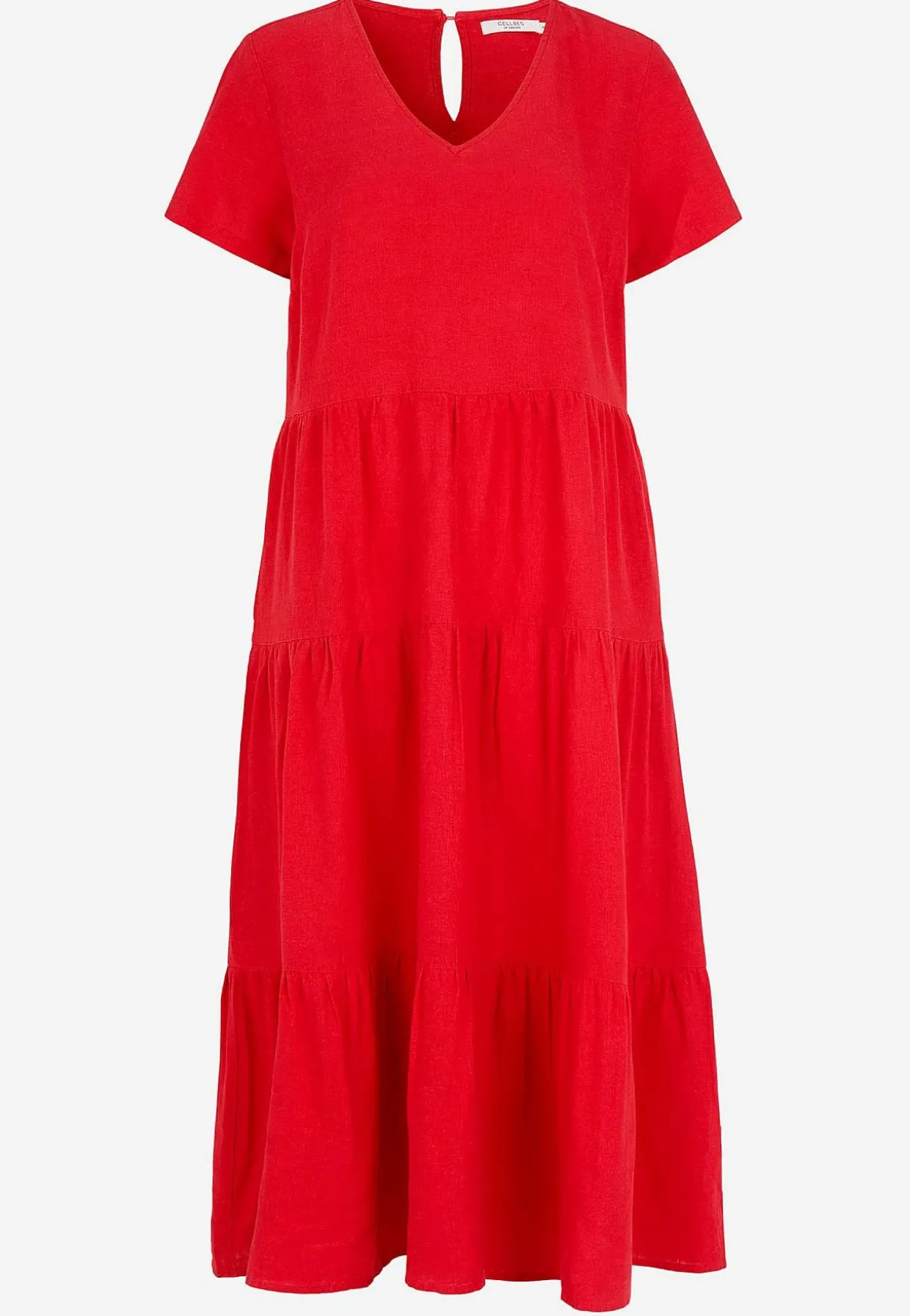 Hørkjole med volanter