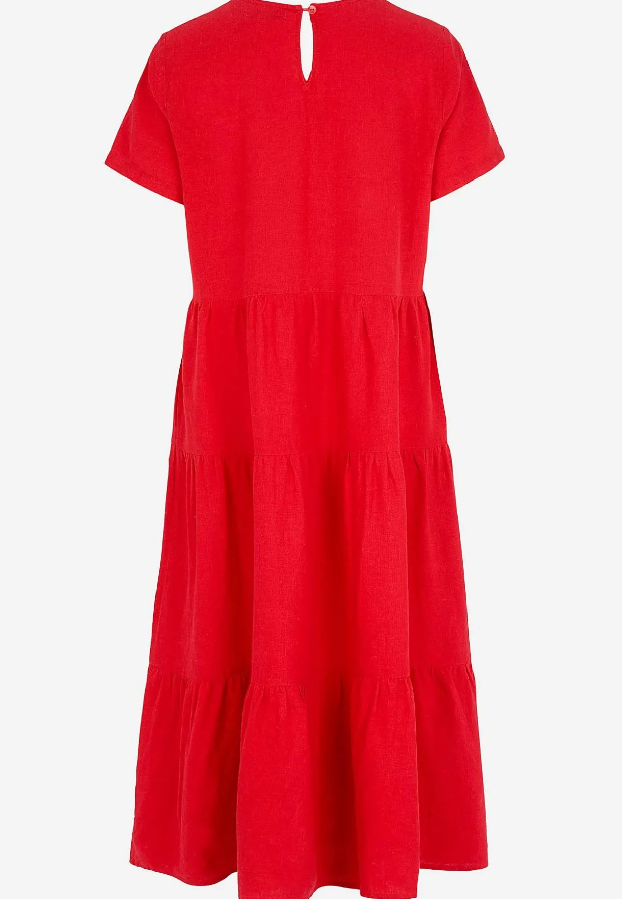 Hørkjole med volanter