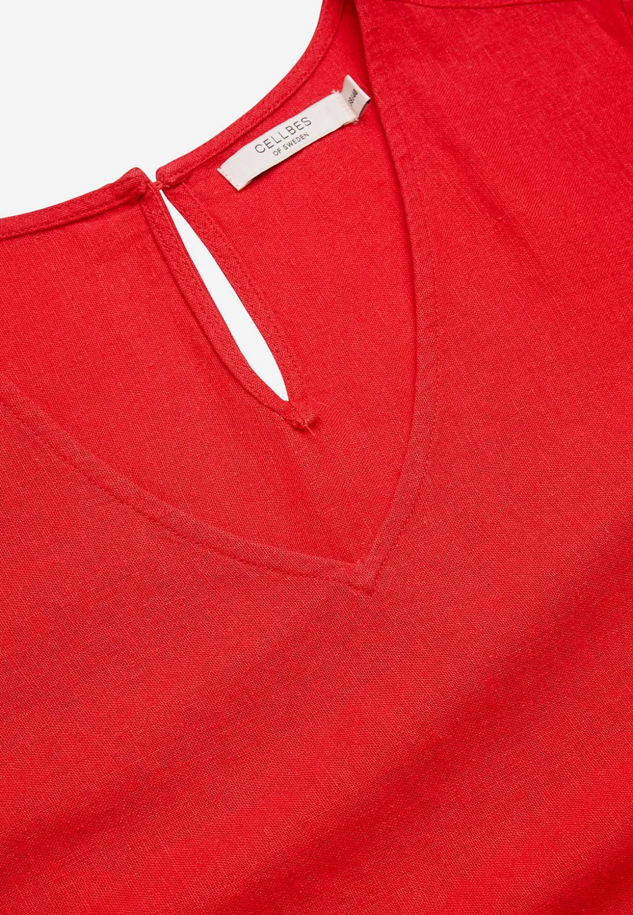 Hørkjole med volanter