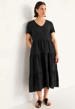 Hørkjole med volanter | Cellbes