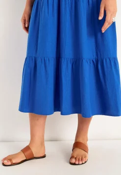 Hørkjole med volanter | Cellbes