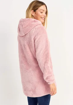 Hyggelig fleecejakke med hætte