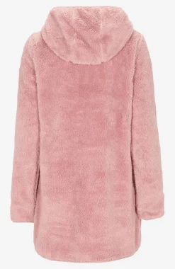 Hyggelig fleecejakke med hætte