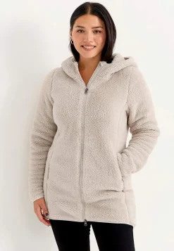 Hyggelig fleecejakke med hætte | Cellbes