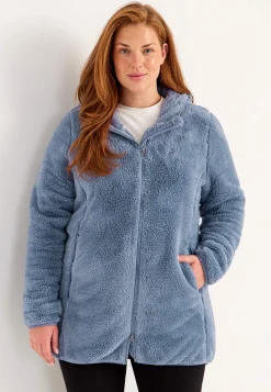 Hyggelig fleecejakke med hætte | Cellbes