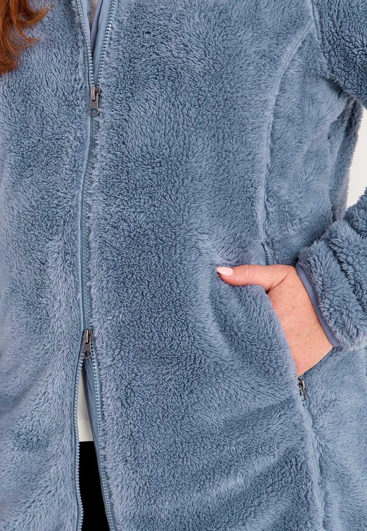 Hyggelig fleecejakke med hætte | Cellbes