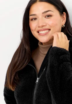 Hyggelig fleecejakke med hætte