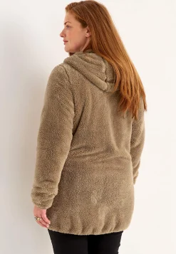 Hyggelig fleecejakke med hætte