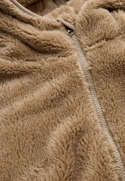 Hyggelig fleecejakke med hætte