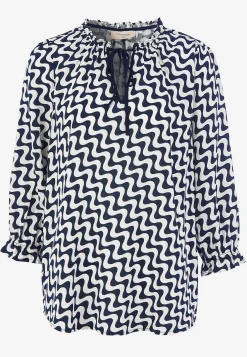 Jacquardvævet bluse