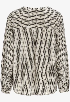 Jacquardvævet bluse