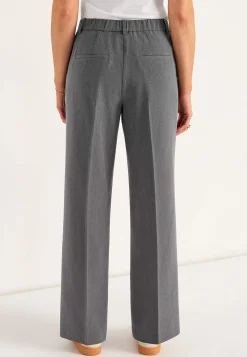 Jakkesætsbukser med pressefold Pia