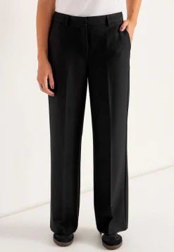 Jakkesætsbukser med pressefold Pia