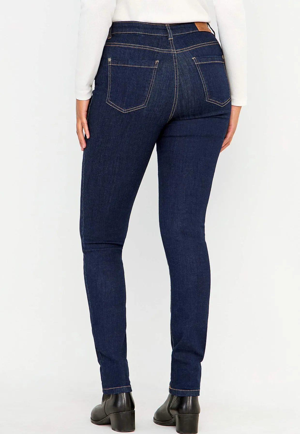 Jeans i denim med superstræk Ella