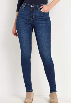 Jeans i denim med superstræk Ella