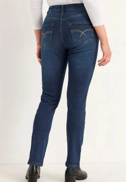 Jeans med elastik i siderne Elsa