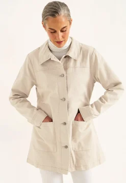 Jeansjakke med bindebånd