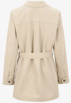 Jeansjakke med bindebånd