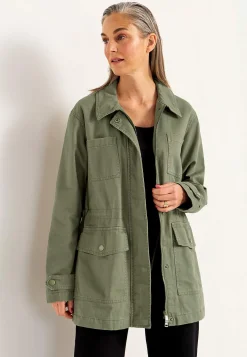 Jeansjakke med lynlås