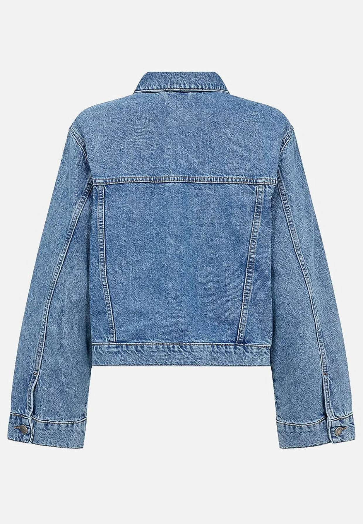 Jeansjakke med store forlommer