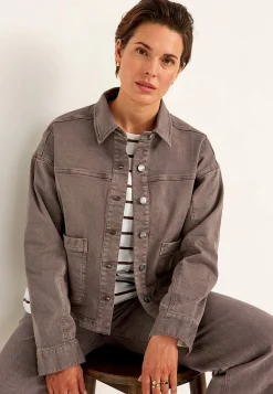 Jeansjakke med stræk