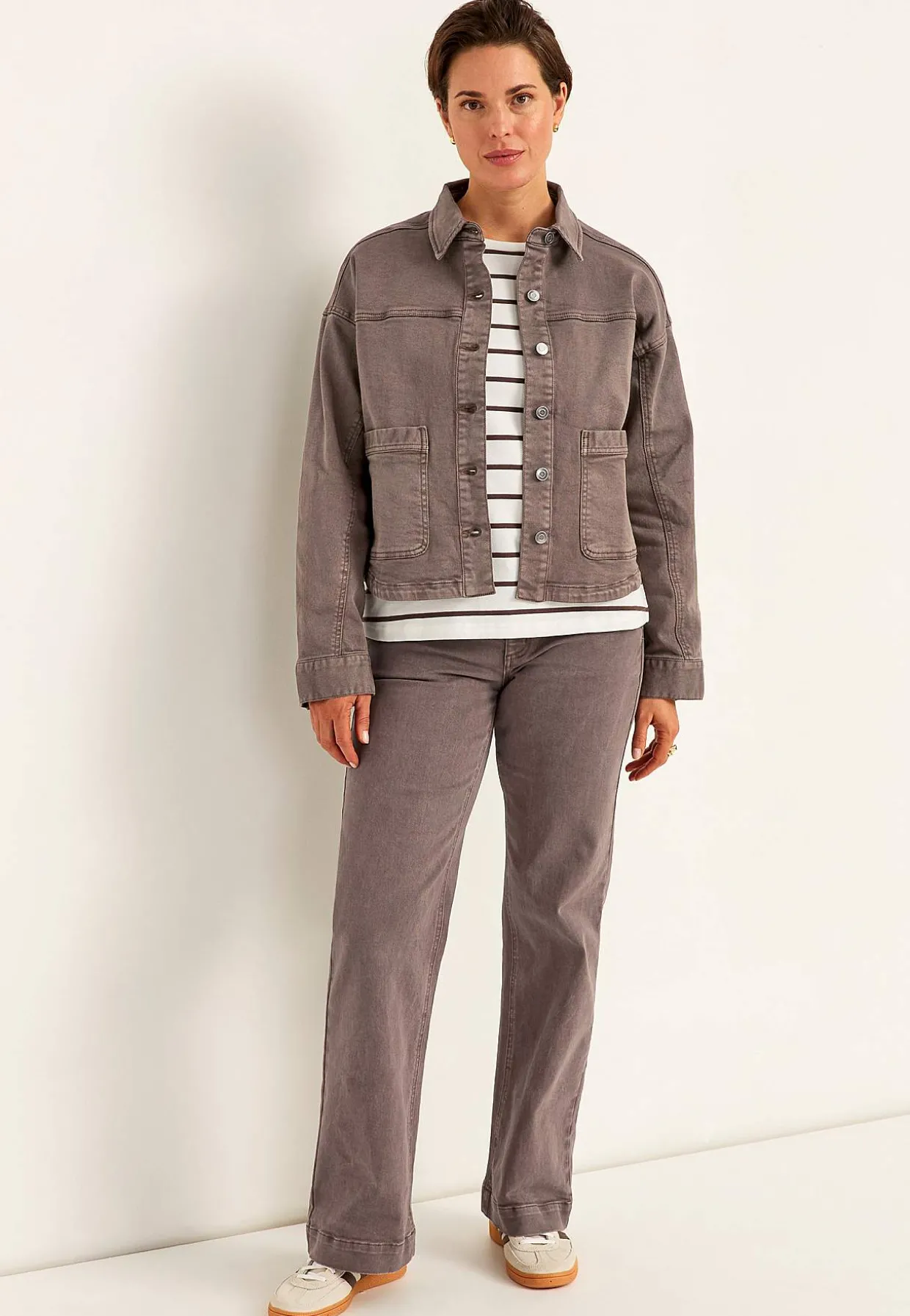 Jeansjakke med stræk