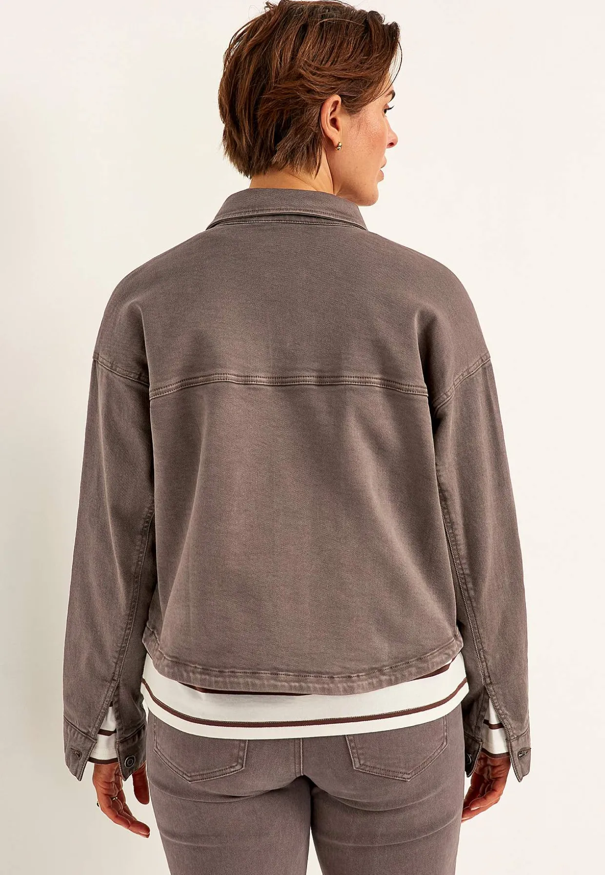 Jeansjakke med stræk