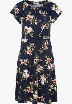 Jerseykjole med et blomstermønster