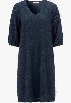 Jerseykjole med hulbroderi
